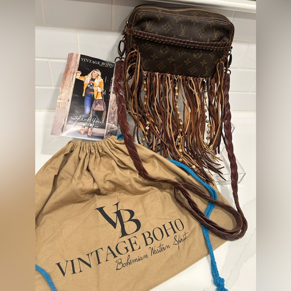 Vintage Boho Bag / Riviera - Dirty Blonde Fringe